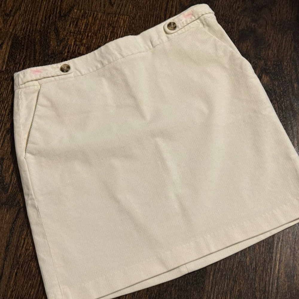Banana Republic Winter White Corduroy Skirt, Size 6